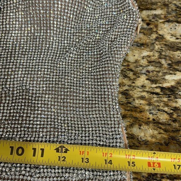 Jovani Short and Cocktail Jacqueline Special Occasion Dress In Silver Size 6 - Picture 13 of 15